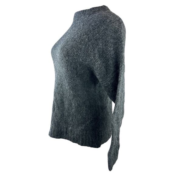 Jenni Kayne Alpaca Cocoon Crewneck Sweater Fluffy Charcoal Women's Size Medium - Picture 9 of 15